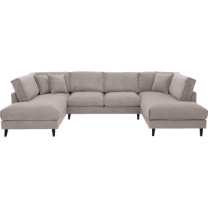 Goossens Bank Jonas bruin, stof, urban industrieel met ligelement links met ligelement rechts