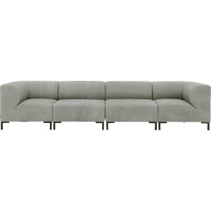 Goossens Excellent Bank Marshall groen, leer, 2 x 1,5-zits, urban industrieel