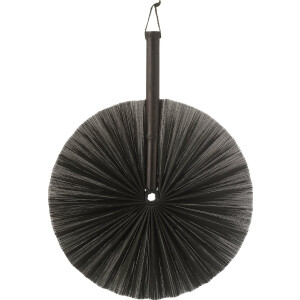 J-Line wanddecoratie Waaier rond - bamboe - zwart
