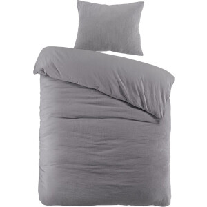 Papillon Rome - Dekbedovertrek - Eenpersoons - 140 x 200/220 - Grijs
