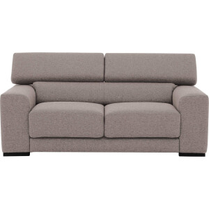 Goossens Bank Nora lichtgrijs, stof, 2-zits, stijlvol landelijk