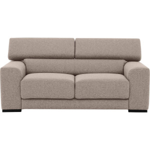 Goossens Bank Nora beige, stof, 2-zits, stijlvol landelijk