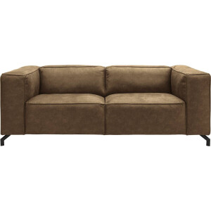 Goossens Bank Calvin groen, micro leer, 2,5-zits, modern design