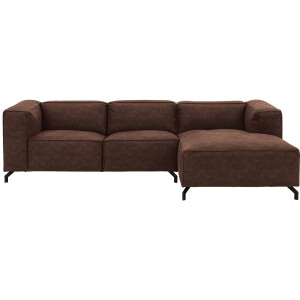 Goossens Bank Calvin bruin, micro leer, 2,5-zits, modern design