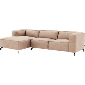 Goossens Bank Calvin beige, micro leer, 3-zits, modern design