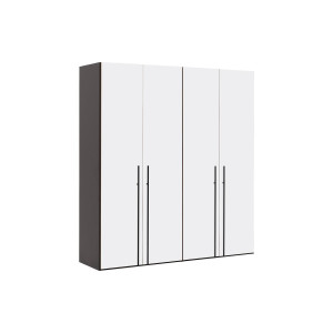 Goossens Kledingkast Easy Storage Ddk, Kledingkast 203 cm breed, 220 cm hoog, 4x glas draaideur