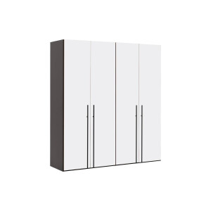 Goossens Kledingkast Easy Storage Ddk, Kledingkast 203 cm breed, 220 cm hoog, 4x glas draaideur