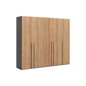 Goossens Kledingkast Easy Storage Ddk, Kledingkast 253 cm breed, 220 cm hoog, 5x draaideur