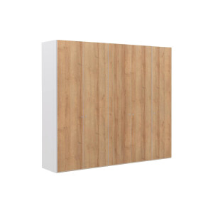 Goossens Kledingkast Easy Storage Ddk, Kledingkast 253 cm breed, 220 cm hoog, 5x draaideur