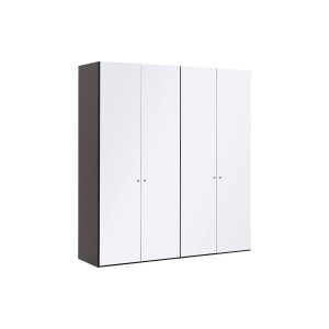 Goossens Kledingkast Easy Storage Ddk, Kledingkast 203 cm breed, 220 cm hoog, 4x glas draaideur