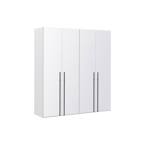 Goossens Kledingkast Easy Storage Ddk, Kledingkast 203 cm breed, 220 cm hoog, 4x glas draaideur