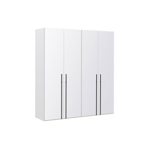 Goossens Kledingkast Easy Storage Ddk, Kledingkast 203 cm breed, 220 cm hoog, 4x glas draaideur