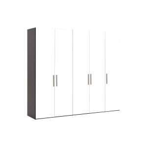 Goossens Kledingkast Easy Storage Ddk, Kledingkast 253 cm breed, 220 cm hoog, 5x draaideur