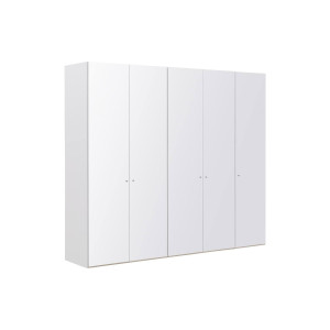 Goossens Kledingkast Easy Storage Ddk, Kledingkast 253 cm breed, 220 cm hoog, 5x glas draaideur