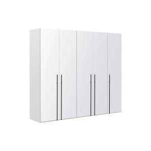 Goossens Kledingkast Easy Storage Ddk, Kledingkast 253 cm breed, 220 cm hoog, 5x glas draaideur