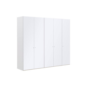 Goossens Kledingkast Easy Storage Ddk, Kledingkast 253 cm breed, 220 cm hoog, 5x glas draaideur