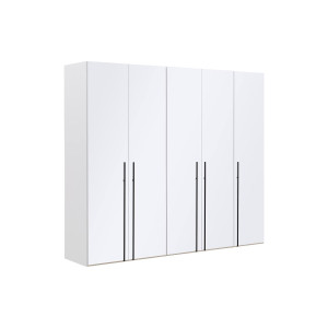 Goossens Kledingkast Easy Storage Ddk, Kledingkast 253 cm breed, 220 cm hoog, 5x glas draaideur