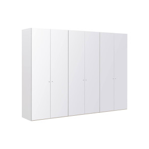 Goossens Kledingkast Easy Storage Ddk, Kledingkast 304 cm breed, 220 cm hoog, 6x glas draaideur