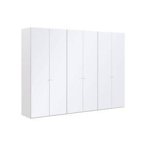 Goossens Kledingkast Easy Storage Ddk, Kledingkast 304 cm breed, 220 cm hoog, 6x glas draaideur