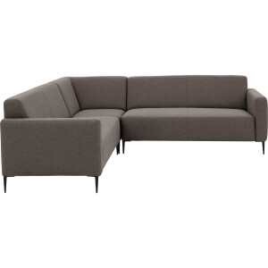 Goossens Bank Key West bruin, stof, 2,5-zits, modern design