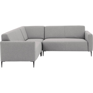 Goossens Bank Key West lichtgrijs, stof, 2-zits, modern design