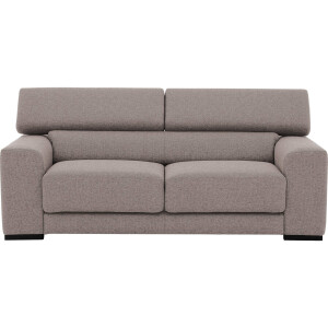 Goossens Bank Nora lichtgrijs, stof, 2,5-zits, stijlvol landelijk