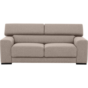 Goossens Bank Nora beige, stof, 2,5-zits, stijlvol landelijk