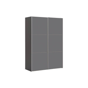 Goossens Kledingkast Easy Storage Sdk, 153 cm breed, 220 cm hoog, 2x 3 paneel glas schuifdeuren