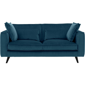 Goossens Bank Suite blauw, stof, 2,5-zits, elegant chic