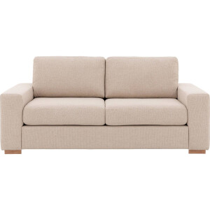 Goossens Bank Lucca wit, stof, 2,5-zits, stijlvol landelijk