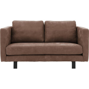 Goossens Excellent Bank Nuance bruin, leer, 2,5-zits, urban industrieel