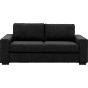 Goossens Bank Lucca antraciet, stof, 2,5-zits, stijlvol landelijk