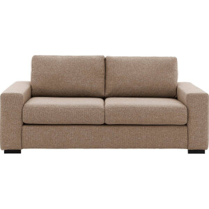 Goossens Bank Lucca bruin, stof, 2,5-zits, stijlvol landelijk