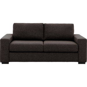 Goossens Bank Lucca donkerbruin, stof, 2,5-zits, stijlvol landelijk