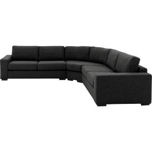 Goossens Bank Lucca antraciet, stof, 2,5-zits, stijlvol landelijk