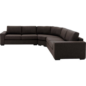 Goossens Bank Lucca donkerbruin, stof, 2,5-zits, stijlvol landelijk