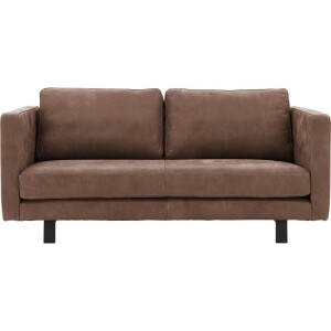 Goossens Excellent Bank Nuance bruin, leer, 3-zits, urban industrieel