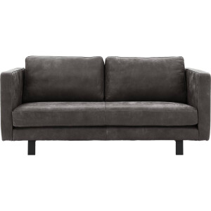 Goossens Excellent Bank Nuance donkerbruin, leer, 3-zits, urban industrieel