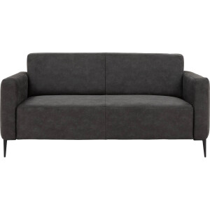 Goossens Bank Key West antraciet, micro leer, 2,5-zits, modern design