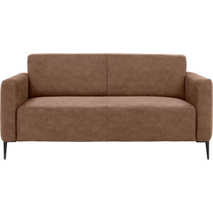 Goossens Bank Key West bruin, micro leer, 2,5-zits, modern design