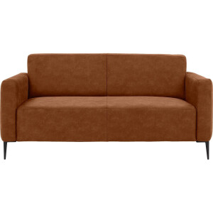 Goossens Bank Key West cognac, micro leer, 2,5-zits, modern design