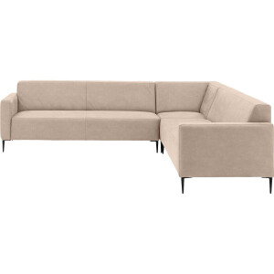 Goossens Bank Key West beige, micro leer, 3-zits, modern design