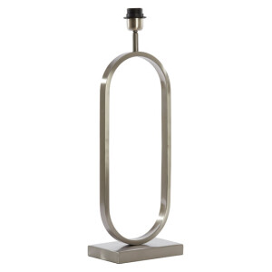 Light & Living Tafellamp 'Jamiri' 55cm hoog, kleur Nikkel (excl. kap)