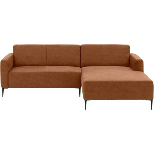 Goossens Bank Key West cognac, micro leer, 2-zits, modern design