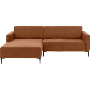 Goossens Bank Key West cognac, micro leer, 2-zits, modern design