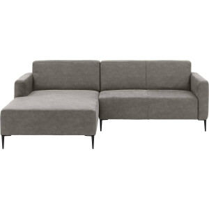 Goossens Bank Key West grijs, micro leer, 2-zits, modern design