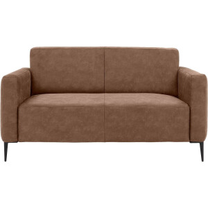 Goossens Bank Key West bruin, micro leer, 2-zits, modern design