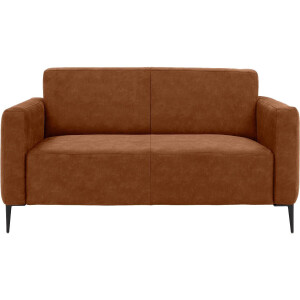 Goossens Bank Key West cognac, micro leer, 2-zits, modern design