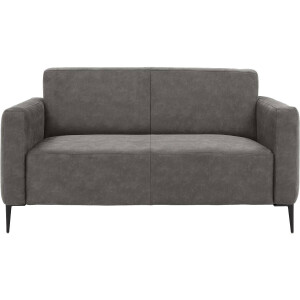 Goossens Bank Key West grijs, micro leer, 2-zits, modern design