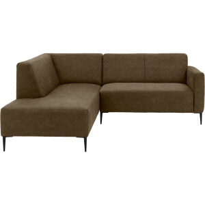 Goossens Bank Key West groen, micro leer, 2-zits, modern design met ligelement links